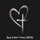 🔥BUY 1 GET 1 FREE🔥 Glitter Heart Cross Car Decal Sticker