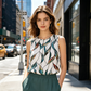 Women's Floral Print Top & Wide-Leg Pants Set