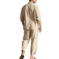 Men's Linen Blend Long Sleeve Shirt & Pants Set