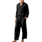 Men's Linen Blend Long Sleeve Shirt & Pants Set