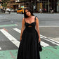 Women's Tie-Shoulder Cutout Maxi Dress