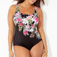 📢📢50% OFF !! ⏰ Fashion Printed One-Piece Swimsuit | Soft Stretch Fabric & Ruching Detail for an Instant Slimming Look
