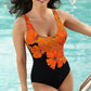 📢📢50% OFF !! ⏰ Fashion Printed One-Piece Swimsuit | Soft Stretch Fabric & Ruching Detail for an Instant Slimming Look