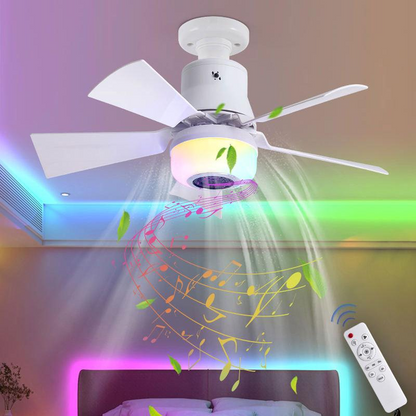 ✨While Supplies Last 50% OFF!🍃Smart Ceiling Fan with Light, RGB & Bluetooth Speaker