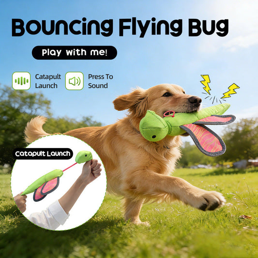 Interactive Launching Flying Dog Toy