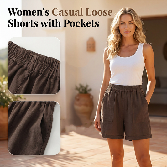 Women's Casual Loose Shorts with Pockets