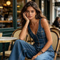 👖 LIMITED-TIME 50% OFF! 💥Women's Denim Jumpsuit – Sleeveless, V-Neck, Wide-Leg 💫
