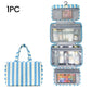 🔥🔥Hot seller recently!🥳Striped Hanging Toiletry Bag – 4 Transparent Compartments, Water-Resistant, Foldable Tote with Hook, Travel Organiser for Cosmetics & Toiletries, Multiple Colours