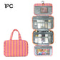 🔥🔥Hot seller recently!🥳Striped Hanging Toiletry Bag – 4 Transparent Compartments, Water-Resistant, Foldable Tote with Hook, Travel Organiser for Cosmetics & Toiletries, Multiple Colours