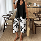 🔥New Arrivals🔥Women's Asymmetrical Top & Floral Capri Pants Set
