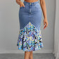 Women's High Waist Denim Mermaid Skirt