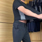 Men's Casual Sports Short Sleeve Long Pants Two-Piece Set