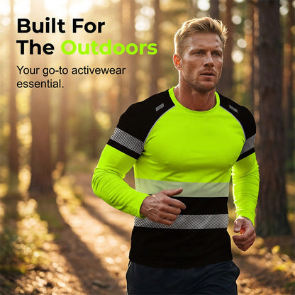 🏕️Men's Printed Round-neck Long-sleeve Shirt