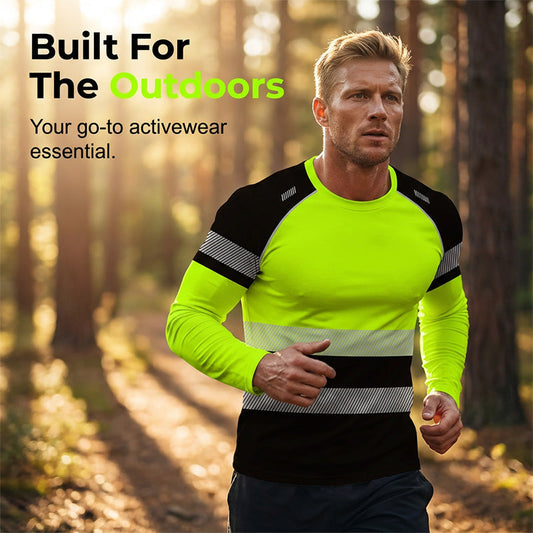 🏕️Men's Printed Round-neck Long-sleeve Shirt