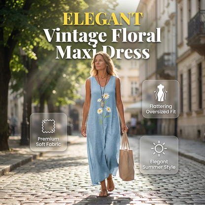 🌸🍃🦋 LIMITED-TIME 50% OFF! Flowy Daisy Print Sleeveless Dress – Soft, Lightweight, Easy to Wear – Brings a Cheerful Touch to Your Everyday Outings, from Brunch to Strolls 🧺✨
