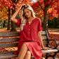 👗Last Day Special Price ￡17.99!!✨Women's Casual V-Neck Cotton Linen Dress with Pockets
