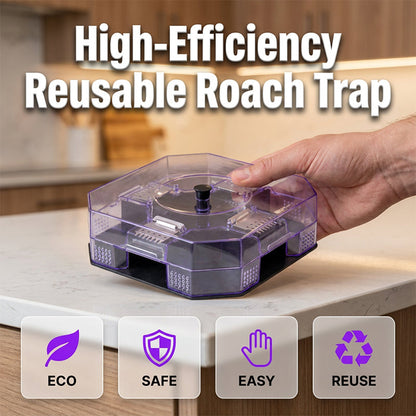 🥳2026 HOT SALE🥳💞50K+ SOLD!♻️ Reusable Roach Trap – Physical capture, no toxic sprays. One‑way doors, easy to check & clean. Safe for homes with kids & pets! 🏠✨