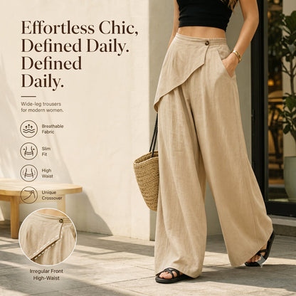 🌿Women's Irregular Wrap Wide-Leg Pants