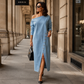 📢📢LIMITED-TIME 35%!!! ✨Newest 2026 Model🛍️Fresh Drop - Denim Off-Shoulder Dress – Relaxed Fit & Trendy Cut