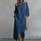 📢📢LIMITED-TIME 35%!!! ✨Newest 2026 Model🛍️Fresh Drop - Denim Off-Shoulder Dress – Relaxed Fit & Trendy Cut