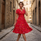 💎 Exclusive Deal 🛍️Women's V-Neck Floral Print Dress with Twist Waist