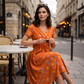 💎 Exclusive Deal 🛍️Women's V-Neck Floral Print Dress with Twist Waist