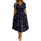 💎 Exclusive Deal 🛍️Women's V-Neck Floral Print Dress with Twist Waist