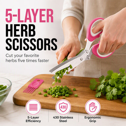 5-Blade Kitchen Herb Scissors