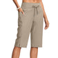 Women's Casual Drawstring Knee-Length Capri Pants
