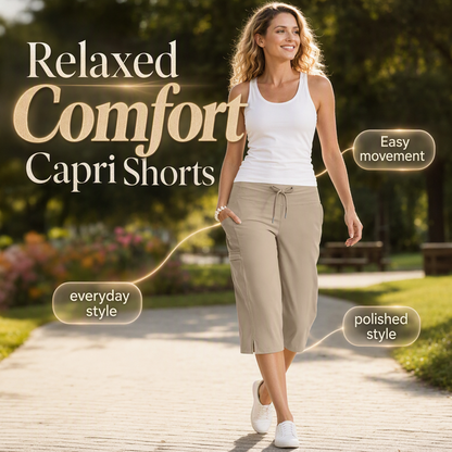 Women's Casual Drawstring Knee-Length Capri Pants