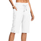 Women's Casual Drawstring Knee-Length Capri Pants