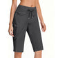Women's Casual Drawstring Knee-Length Capri Pants