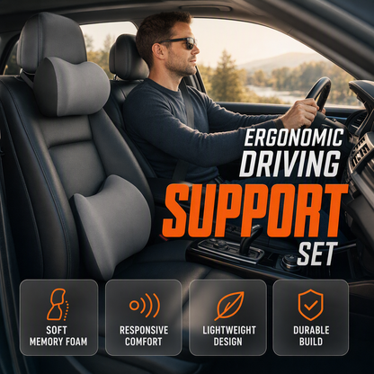 Premium Car Neck & Lumbar Support Pillow