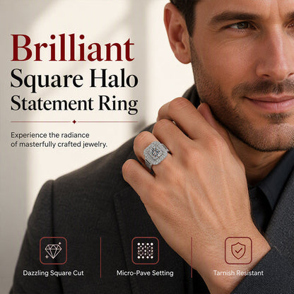 ✨50%✨Elegant Sparkly Square Halo Ring