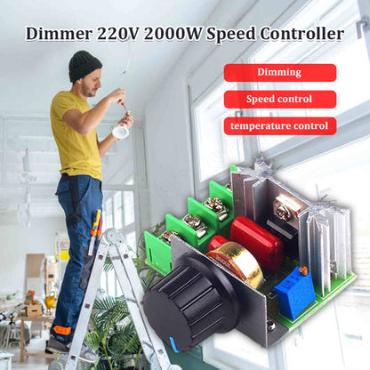 🥳2026 HOT SALE🥳💞50K+ SOLD! ⚡🎛️  2000W AC Voltage Controller – Adjusts 50V-250V output, rotary knob control. Perfect for fan speed, light dimming & heater temp – compact & powerful! 🔧💡