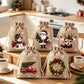🎅 LIMITED‑TIME 50% OFF! ✨ Christmas Drawstring Gift Bags – Santa & Reindeer Design, Reusable Fabric Gift Wrapping Bags ✨