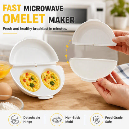 🎉2026 Hot Sale — Over 14,200 Sold!💞2‑in‑1 Microwave Omelet & Egg Cooker🍳