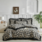 Leopard Print Ruffled Duvet Cover Set