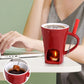 🥳2026 HOT SALE🥳💞50K+ SOLD! 🍫🕯️ 50% OFF! Ceramic Chocolate Fondue Mug – tealight warming keeps chocolate & cheese melted, includes dipping fork. Fun for dates & Christmas gatherings! 🎄💚