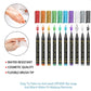 Cosmetic Grade Temporary Tattoo Markers for Skin, 10/15 Vibrant Colors Flexible Brush Tip Pens,, High Detail, Face Makeup Halloween, None Toxic, Office Stationery Writing Tool