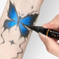 Cosmetic Grade Temporary Tattoo Markers for Skin, 10/15 Vibrant Colors Flexible Brush Tip Pens,, High Detail, Face Makeup Halloween, None Toxic, Office Stationery Writing Tool