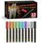 Cosmetic Grade Temporary Tattoo Markers for Skin, 10/15 Vibrant Colors Flexible Brush Tip Pens,, High Detail, Face Makeup Halloween, None Toxic, Office Stationery Writing Tool