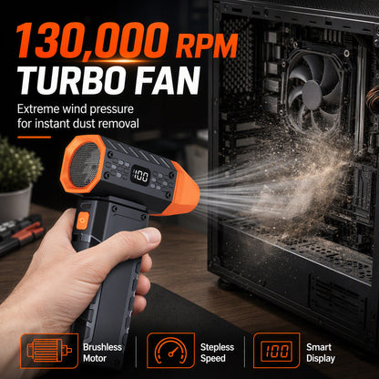 Handheld Mini Turbo Fan with Brushless Motor