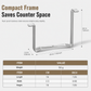 Foldable Stainless Steel Trash Bag Holder for Kitchen & Desktop