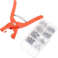 🔘 Sew-Free Snap Fastener Plier Kit: Stainless Steel, Ergonomic, with Storage Box, 50-200 Sets