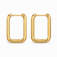 Geometric Stainless Steel Huggie Hoop Earrings