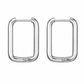 Geometric Stainless Steel Huggie Hoop Earrings