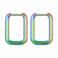 Geometric Stainless Steel Huggie Hoop Earrings