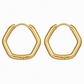 Geometric Stainless Steel Huggie Hoop Earrings