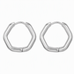 Geometric Stainless Steel Huggie Hoop Earrings
